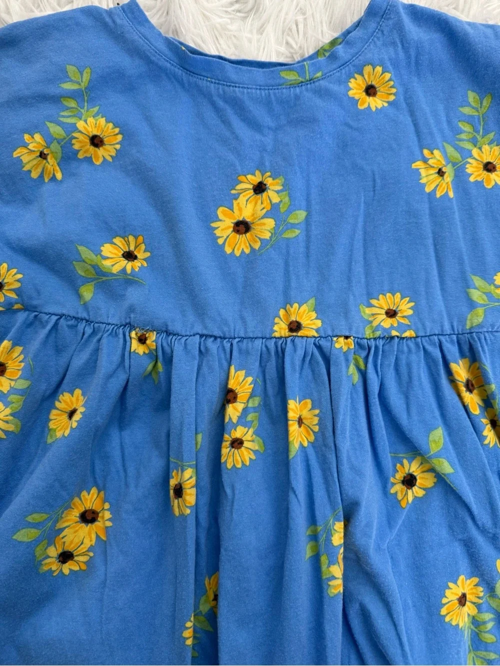 Old Navy Blue Sunflower-Print Casual Dress